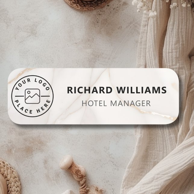 Benutzerdefiniertes Logo Mitarbeiter Magnetic oder Namensschild (magnetic or safety pin chic name tag)