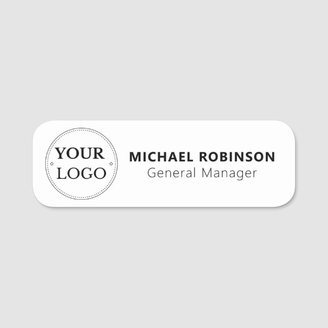 Benutzerdefiniertes Logo Mitarbeiter Magnetic oder Namensschild (Vorderseite)