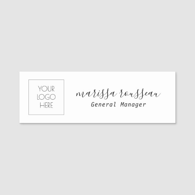 Benutzerdefiniertes Logo Mitarbeiter Magnetic oder Namensschild (Vorderseite)