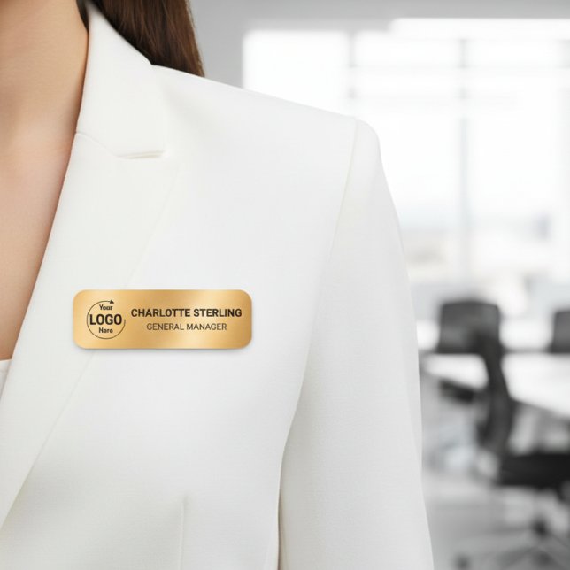 Benutzerdefiniertes Logo Mitarbeiter Magnetischer  Namensschild (Von Creator hochgeladen)