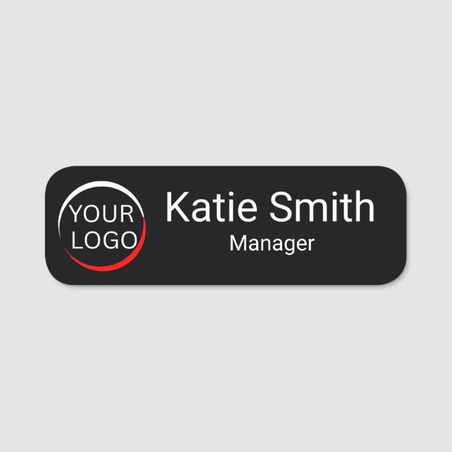 Benutzerdefiniertes Logo Mitarbeiter Personalisier Namensschild (Vorderseite)