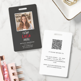 Benutzerdefiniertes Logo Mitarbeiter QR-Code Perso Ausweis