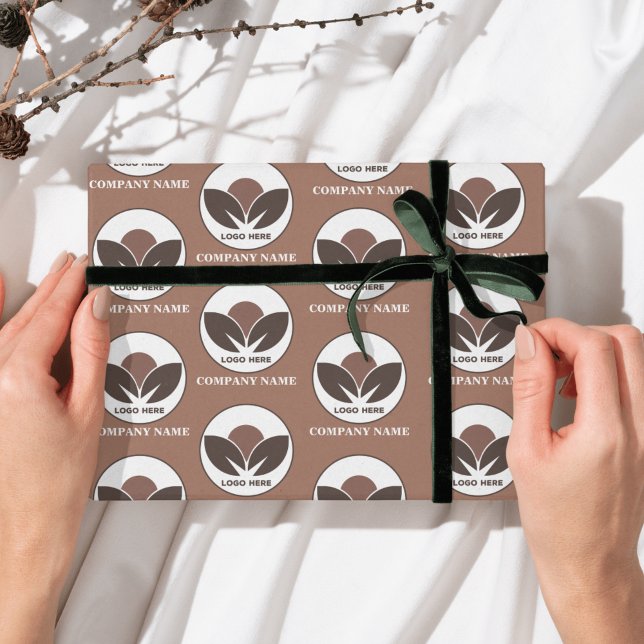 Benutzerdefiniertes Logo | Mocha Mousse Geschenkpapier (Custom Logo Business | Mocha Mousse Wrapping Paper)