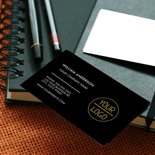 Benutzerdefiniertes Logo modern minimalistisch wei Visitenkarte (Von Creator hochgeladen)