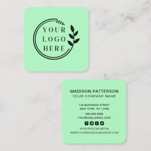 Benutzerdefiniertes Logo Modern Minimalistische So Quadratische Visitenkarte