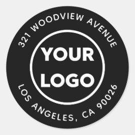 Benutzerdefiniertes Logo Moderne Black Business-Rü Runder Aufkleber