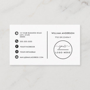 Benutzerdefiniertes Logo moderne minimalistische s Visitenkarte