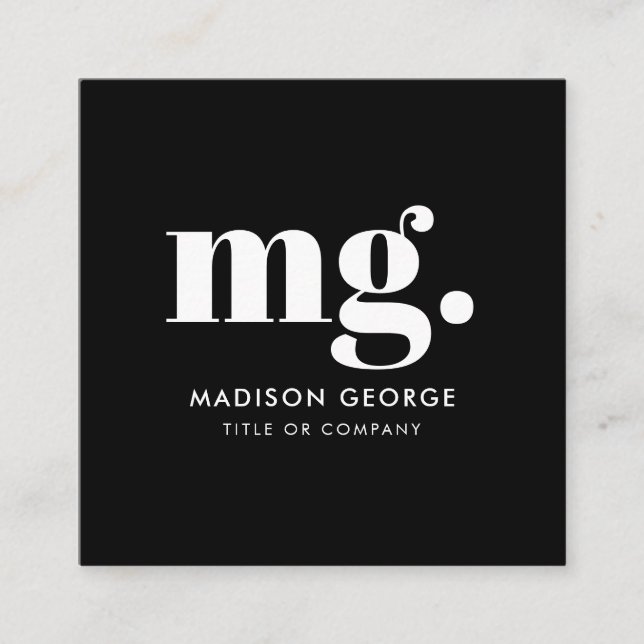 Benutzerdefiniertes Logo Moderner QR-Code für Mini Quadratische Visitenkarte (Vorderseite)