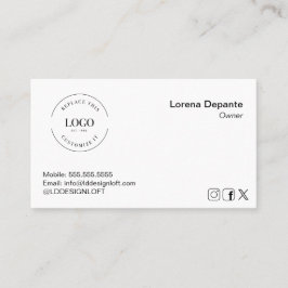 Benutzerdefiniertes Logo Moderner QR-Code für Mini Visitenkarte