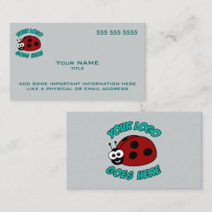 Benutzerdefiniertes Logo Modernes Blau Visitenkarte