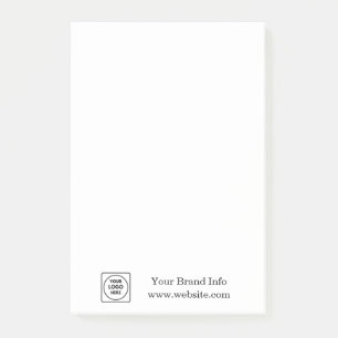 Benutzerdefiniertes Logo   Modernes Minimalistisch Post-it Klebezettel