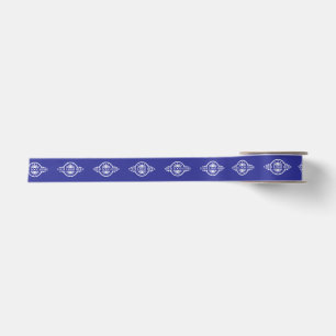 Benutzerdefiniertes Logo-Muster Werbe- 1,5" Blau Satinband