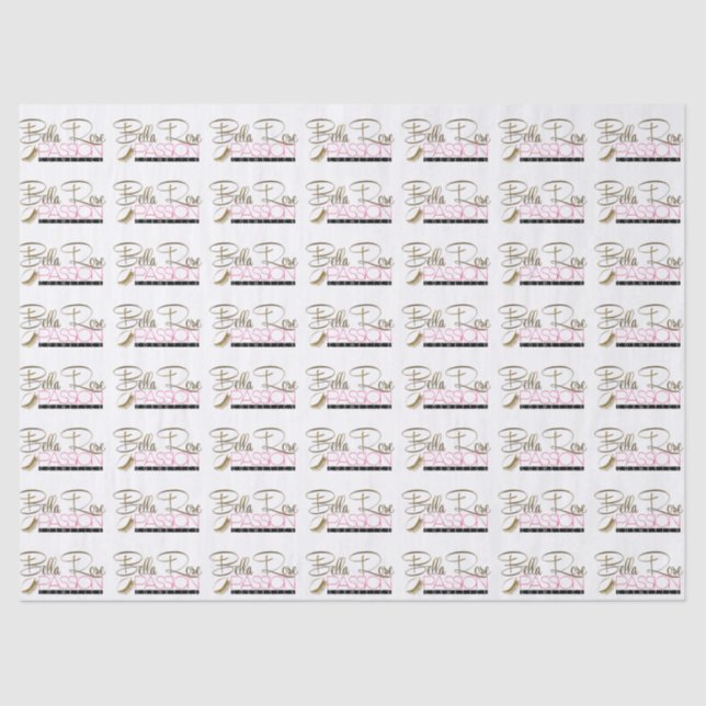 Benutzerdefiniertes Logo Nahtloses Muster Seidenpapier (Vorderseite)