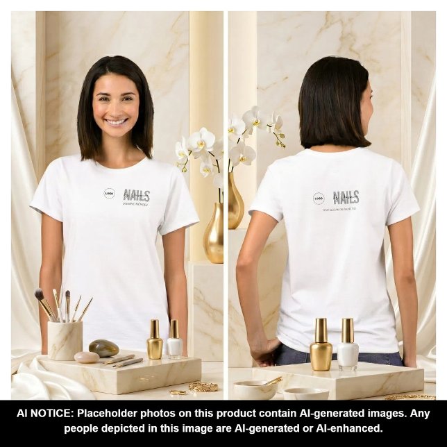 Benutzerdefiniertes Logo Nail Tech Arbeitshemd Per T-Shirt (Von Creator hochgeladen)