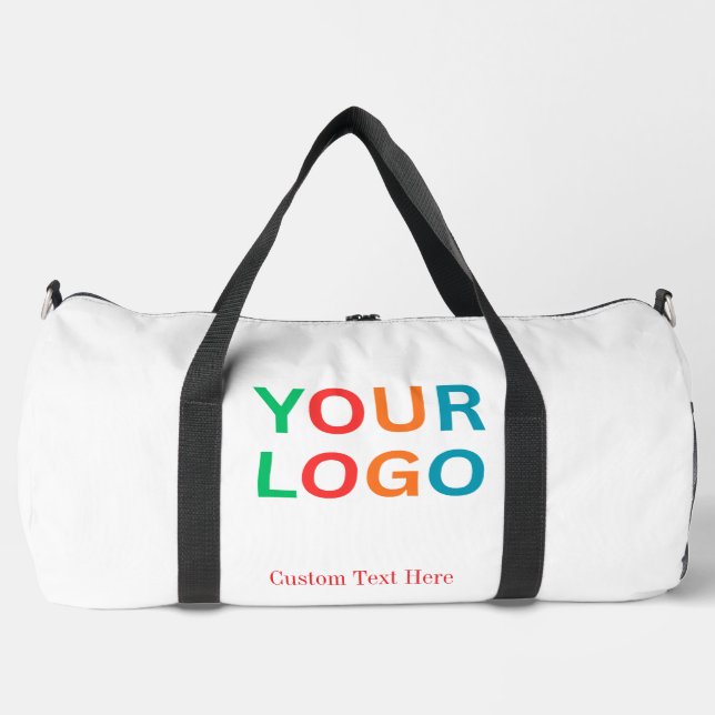 Benutzerdefiniertes Logo & Name Stylische Duffle B Bag (Vorderseite)
