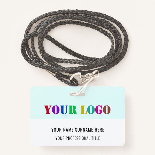 Benutzerdefiniertes Logo, Name und Personalisierte Ausweis (Vorderseite mit Schlüsselband)