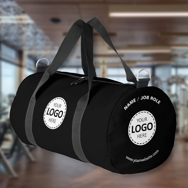Benutzerdefiniertes Logo/ Name/ Website Schwarze T Duffle Bag (Von Creator hochgeladen)