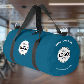 Benutzerdefiniertes Logo/ Name/ Website Teal Gym Duffle Bag