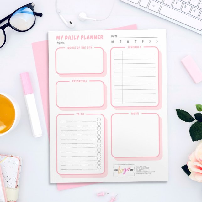 Benutzerdefiniertes Logo Niedlich Einfache Blendun Notizblock (Von Creator hochgeladen)