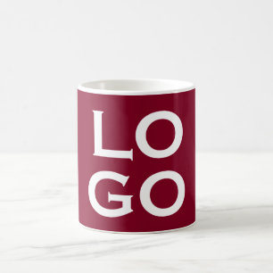 Benutzerdefiniertes Logo oder Bild auf Burgunderro Kaffeetasse