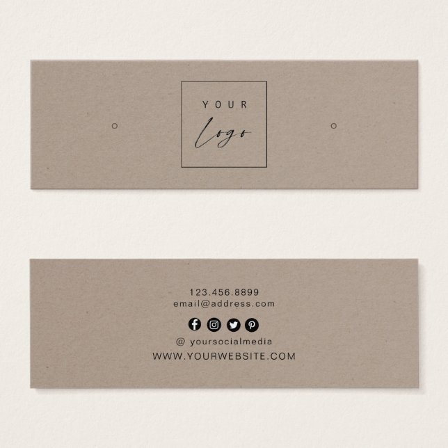 Benutzerdefiniertes Logo ・ Ohrläppchen-Anzeigetafe (Vorne & Hinten)