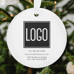 Benutzerdefiniertes Logo Ornament<br><div class="desc">Weihnachtsschmuck mit Ihrem persönlichen Logo und Firmendetails.</div>