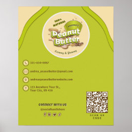 Benutzerdefiniertes Logo Peanut Butter | QR-Code G Poster