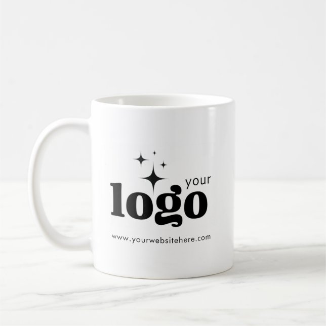 Benutzerdefiniertes Logo - Personalisierte Markenb Kaffeetasse (Links)