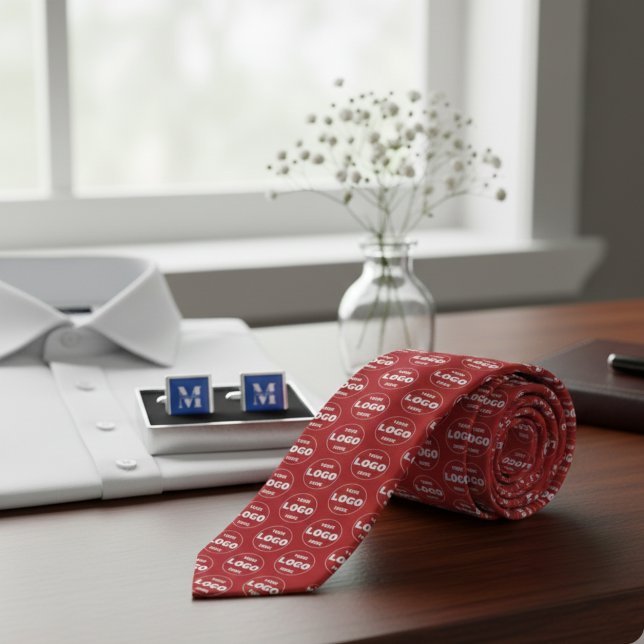 Benutzerdefiniertes Logo - Professionelle Power Ro Krawatte (Custom Logo - Professional Branded Power Red Neck Tie)