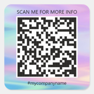 Benutzerdefiniertes Logo QR Code Prüfung Me Name- Quadratischer Aufkleber