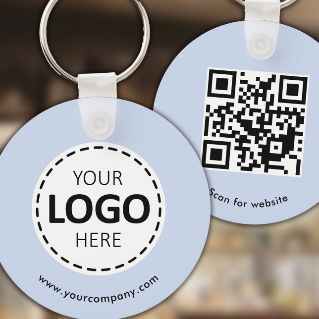Benutzerdefiniertes Logo, QR-Code und Text, Baby B Schlüsselanhänger (Von Creator hochgeladen)