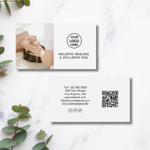 Benutzerdefiniertes Logo QR Weiß Holistischer Gesu Visitenkarte
