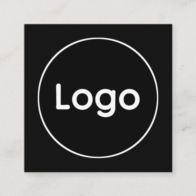 Benutzerdefiniertes Logo Quadratische Visitenkarte (Vorderseite)