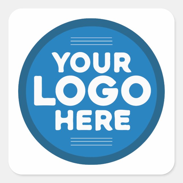 Benutzerdefiniertes Logo Quadratischer Aufkleber (Vorderseite)