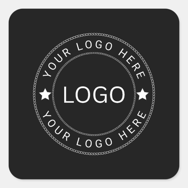 Benutzerdefiniertes Logo Quadratischer Aufkleber (Vorderseite)