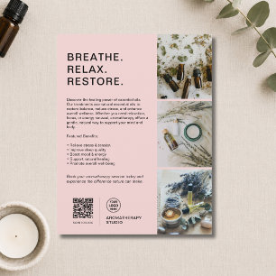 Benutzerdefiniertes Logo Rosa Aromatherapie Spa Ge Flyer
