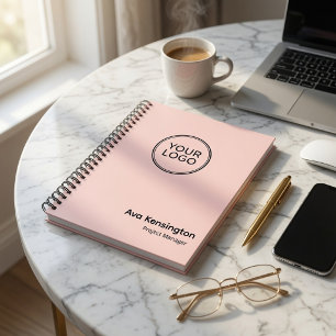 Benutzerdefiniertes Logo Rosa Professionelles Unte Notizbuch