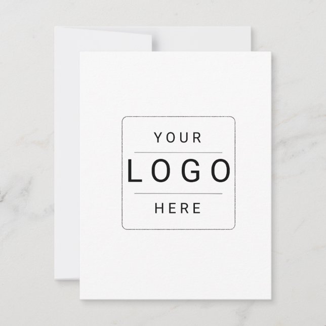 Benutzerdefiniertes Logo RSVP Karte (Vorderseite)
