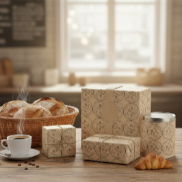 Benutzerdefiniertes Logo Rustikales Brot- und Gebä Geschenkpapier