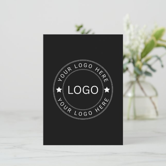 Benutzerdefiniertes Logo Save The Date (Stehend Vorderseite)