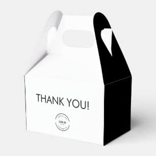 Benutzerdefiniertes Logo Schwarz-weiß Vielen Dank Geschenkschachtel
