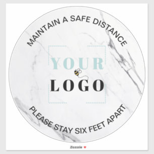 Benutzerdefiniertes Logo Sechs Fuß Apart Marmorfuß Aufkleber