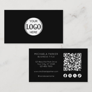 Benutzerdefiniertes Logo Social Icon QR Code Profe Visitenkarte
