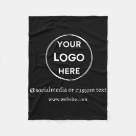 Benutzerdefiniertes Logo Social Media Minimalistis Fleecedecke