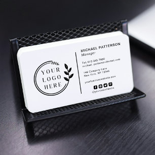 Benutzerdefiniertes Logo Social Media QR Branding Visitenkarte