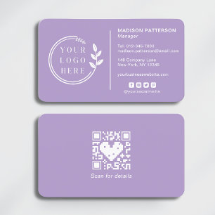 Benutzerdefiniertes Logo Social Media QR Branding Visitenkarte