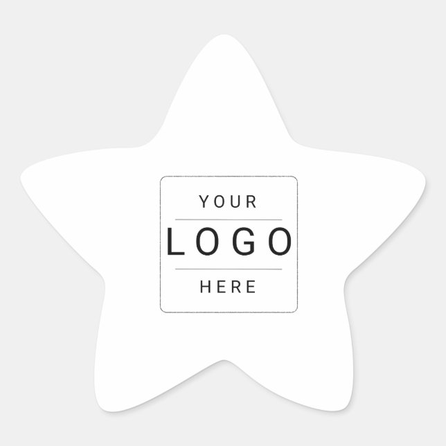 Benutzerdefiniertes Logo Stern-Aufkleber (Vorderseite)