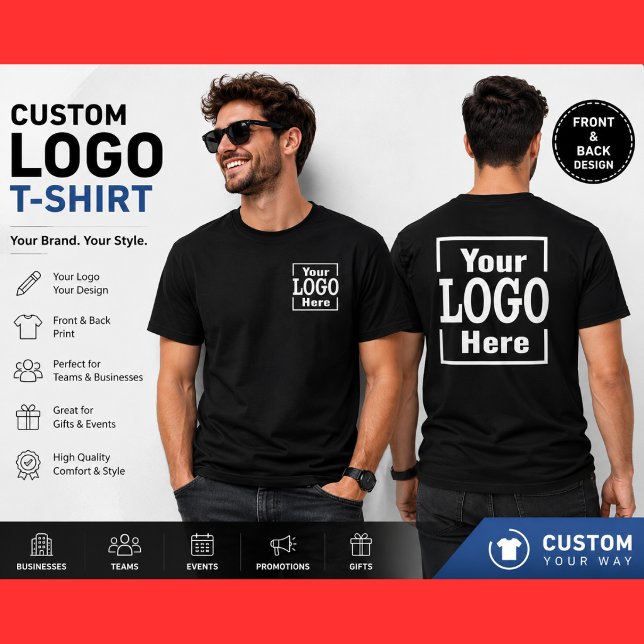 Benutzerdefiniertes Logo T-Shirt Vorder- und Rücks (Von Creator hochgeladen)