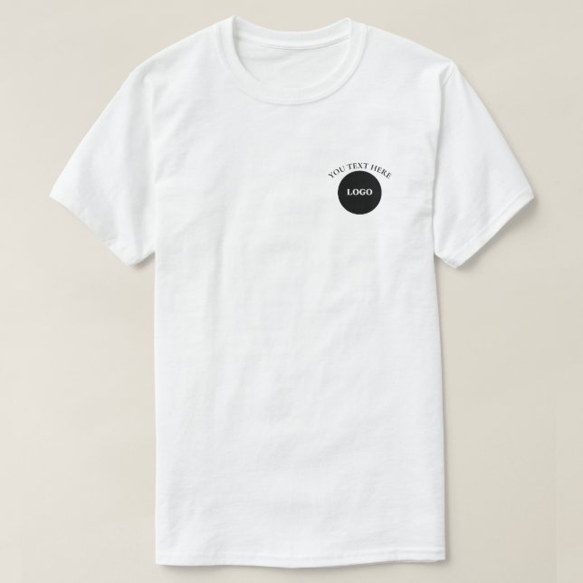 Benutzerdefiniertes Logo-Text Geschäft T-Shirt (Design vorne)