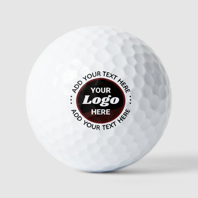 Benutzerdefiniertes Logo & Text – Personalisiertes Golfball (Vorderseite)